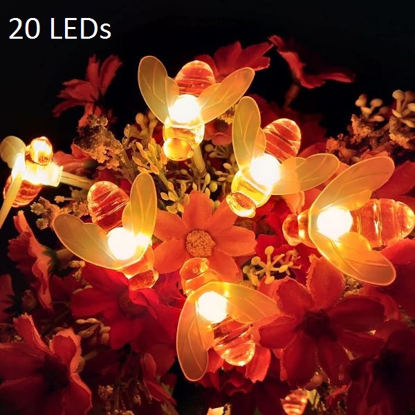 20 φώτα LED μπαταρίας μέλισσες σε καλώδιο OEM