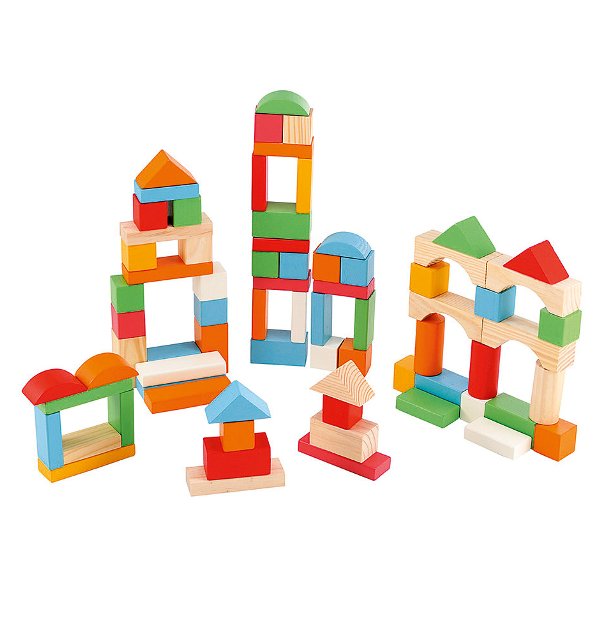 Ξύλινα γεωμετρικά στοιχεία κατασκευών 100 τεμάχια 8108 OEM