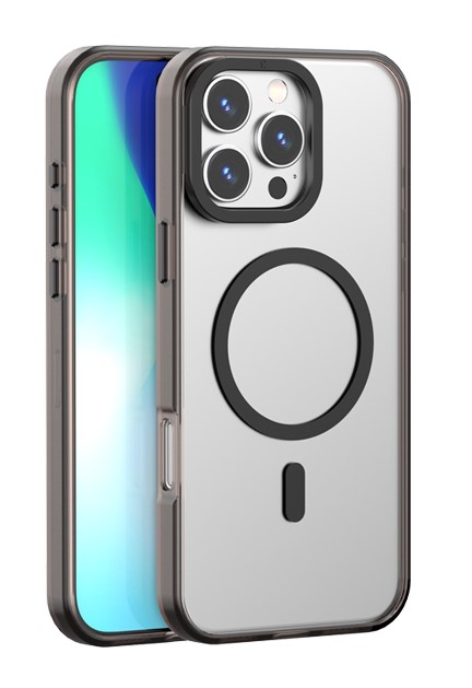 XO K30 iP 16 Pro 6,3" TPU +  Ακρυλική Θήκη με Ενσωματωμένο Μαγνήτη Μαύρο