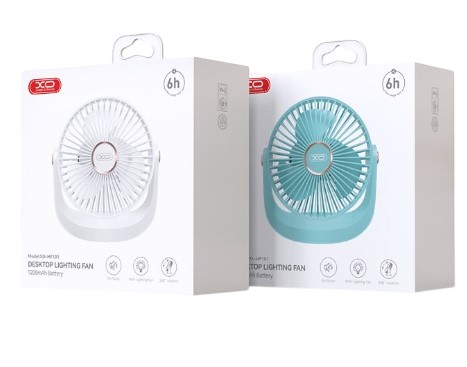 XO MF101 Επιτραπέζιος Ρυθμιζόμενος Ανεμιστήρας 1200mAh Λευκό