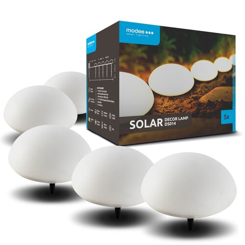 Modee Lighting LED Ηλιακά Φωτιστικά Κήπου DS014 Σετ 5τμχ