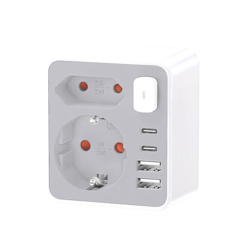 Technik Professional Πρίζα Επέκτασης 2 Θέσεων  2xUSB-C & 2xUSB-A  με Διακόπτη