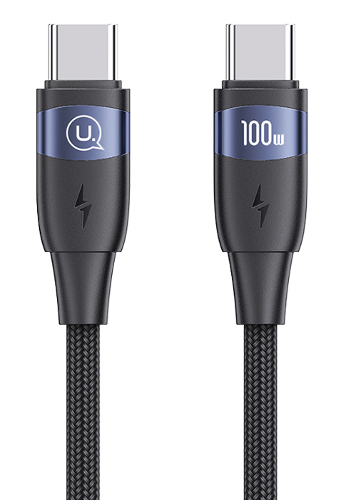 USAMS καλώδιο USB-C σε USB-C US-SJ632, 100W PD, 1.2m, μαύρο SJ632USB01