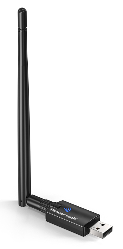 POWERTECH ασύρματος USB αντάπτορας δικτύου PT-1386, 900Mbps WiFi 6, Bluetooth 5.3 PT-1386