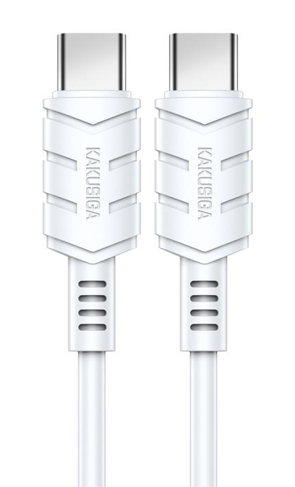 KAKUSIGA καλώδιο USB-C σε USB-C KSC-710, 60W, 480Mbps, 1.2m, λευκό KSC-710-CC-WH