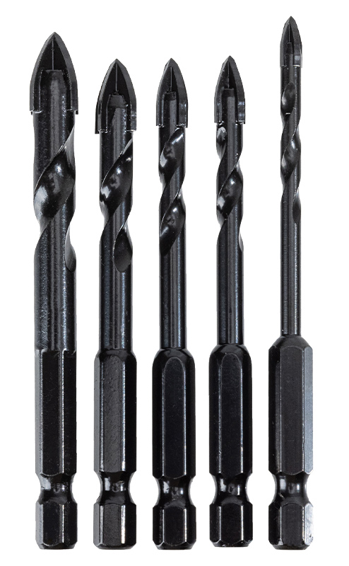 DELI σετ τρυπάνια DH-CZZ005-ED2 για γυαλί, 40Cr YG6X, 4/5/6/8/10mm, εξάγωνο, 5τμχ DH-CZZ005-ED2