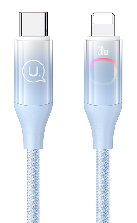 USAMS καλώδιο Lightning σε USB-C US-SJ638, 30W PD, 1.2m, μπλε SJ638USB03