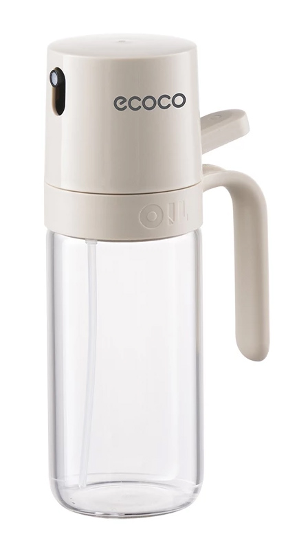 ECOCO γυάλινο δοχείο λαδιού E24235 με ψεκαστήρα, 250ml, γκρι E24235