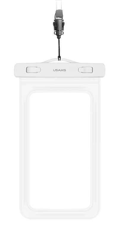 USAMS αδιάβροχη θήκη smartphone US-YD011, έως 7", IPX8, λευκή 7FSD1104