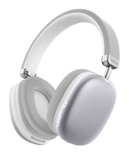CELEBRAT headphones A39, ασύρματα & ενσύρματα, micro SD, 40mm, 400mAh, ασημί A39-SL