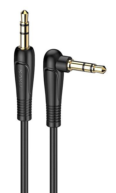 KAKUSIGA καλώδιο ήχου 3.5mm KSC-521, AUX, 90°, HiFi 1m, μαύρο KSC-521-BK