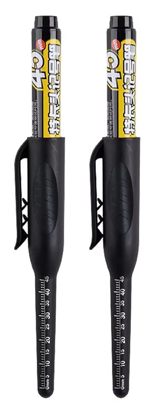 Ανεξίτηλος μαρκαδόρος σημαδέματος TOOL-0098 με μακριά μύτη, 45mm, μαύρος, 2τμχ TOOL-0098