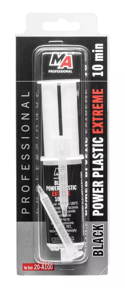 MA PROFESSIONAL κόλλα 2 στοιχείων 20-A100 για πλαστικά, 25ml, μαύρη 20-A100