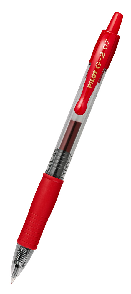 PILOT στυλό διαρκείας gel G-2, 0.7mm, 14cm, κόκκινο BL-G2-7-R