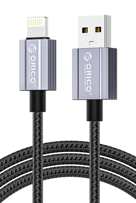 ORICO καλώδιο Lightning σε USB GQA12, 2.4A, 480Mbps, 1m, μαύρο GQA12-10-BK-BP