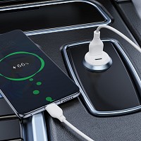 XO CC69 Mini Smart Φορτιστής Αυτοκινήτου A+C 30W + Καλώδιο Type-C