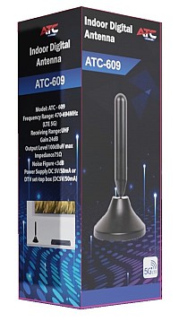 ATC Εσωτερική Κεραία ATC-609 5G LTE 24dB με Τροφοδοτικό