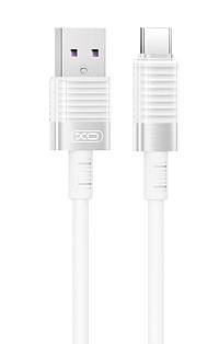 XO NB282 Καλώδιο Γρήγορης Φόρτισης Σιλικόνης 6A Type-C λευκό