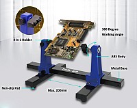 PROSKIT βάση στήριξης πλακέτας SN-390 για συγκόλληση, 360°, μαύρη SN-390
