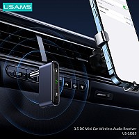 USAMS ασύρματο audio receiver US-SJ519 με μικρόφωνο, Bluetooth 5.0, γκρι SJ519JSQ01