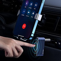 USAMS ασύρματο audio receiver US-SJ519 με μικρόφωνο, Bluetooth 5.0, γκρι SJ519JSQ01