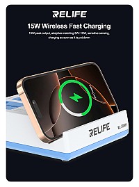 RELIFE σταθμός φόρτισης RL-309H, USB/3x USB-C/3x DC/wireless, 72W, λευκός RL-309H