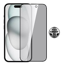 POWERTECH tempered glass Emery Private 5D TGC-0767 για iPhone 16, full glue TGC-0767