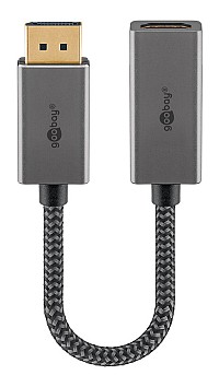 GOOBAY αντάπτορας DisplayPort σε HDMI 75271, 4K/60Hz, 0.2m, γκρι 75271