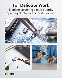 GOOBAY βάση στήριξης πλακέτας 76561 με θέση για κολλητήρι, 2x βραχίονες, μαύρη 76561