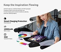 TECLAST tablet ArtPad Pro με στυλό αφής, 12.7, 8/256GB, 4G, Android 15, 10000mAh, γκρι ARTPADPRO-GR