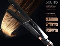 BRUNO BRN-0219 Ισιωτική πρέσα μαλλιών με κεραμικές πλάκες, 50W, ψηφιακή ένδειξη, black-copper BRN-0219