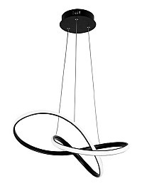 POWERTECH LED φωτιστικό οροφής HLL-0180, 50W, 4000K, Φ60cm x 120cm, μαύρο HLL-0180