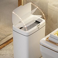 HOME USE κάδος απορριμμάτων HUH-0252 με φωτοκύτταρο, 11.5lt, λευκός HUH-0252