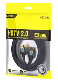 KAKUSIGA καλώδιο HDMI KSC-983, 4K/60Hz, 18Gbps, 3m, μαύρο KSC-983-3