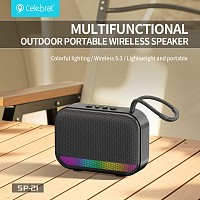 CELEBRAT φορητό ηχείο SP-21, 5W, Bluetooth, 1200mAh, μαύρο SP-21