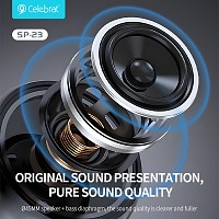 CELEBRAT φορητό ηχείο SP-23, 5W, Bluetooth, 1200mAh, μαύρο SP-23