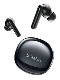 CELEBRAT earphones με θήκη φόρτισης W71, True Wireless, 10mm, 30/200mAh, μαύρα W71-BK