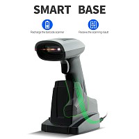 GTCODESTAR barcode scanner X-1901B με βάση, 1D & 2D, ενσύρματο & ασύρματο, Bluetooth, 2000mAh, μαύρο X-1901B