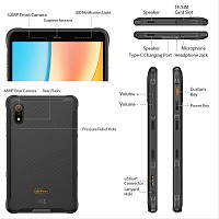ULEFONE tablet Armor Pad Pro, 8, 8/256GB, 4G, 7650mAh, IP68/IP69K, μαύρο ARMORPAD-PRO