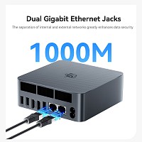 BEELINK mini PC EQi12-D4, Intel i3-1220P, 16GB, 500GB M.2, Windows 11 Pro EQI12D4-1220P-16500