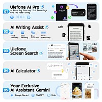 ULEFONE smartphone RugKing με ηχείο 3.5W, 5.99, 8/256GB, 9600mAh, IP68/IP69K, μαύρο RUGKING-BK