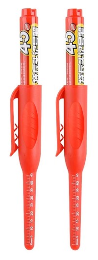 Ανεξίτηλος μαρκαδόρος σημαδέματος TOOL-0100 με μακριά μύτη, 45mm, κόκκινος, 2τμχ TOOL-0100