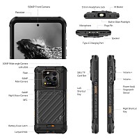 RUGONE smartphone Xever 7, 6.67, 12/512GB, 5G, 5550mAh, IP68/IP69K/MIL-STD-810H, μαύρο XEVER7-BK