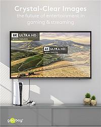 GOOBAY καλώδιο DisplayPort 77442, 8K/120Hz, 40 Gbps, 1m, μαύρο 77442