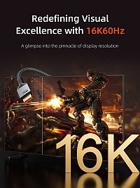 CABLETIME καλώδιο DisplayPort 2.1 CT-DP16K, VESA Certified, 16K/60Hz, 80 Gbps, 2m, μαύρο CT-DP16K-AG2