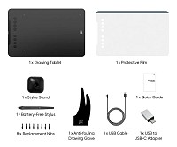 XP-PEN ταμπλέτα σχεδίασης με γραφίδα Deco 01 V3, 254x158.7mm, μαύρο DECO01V3