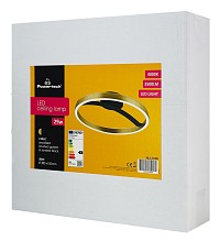 POWERTECH LED φωτιστικό οροφής HLL-0199, 29W, 4000K, Φ38x10cm, χρυσό/μαύρο HLL-0199