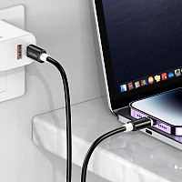 KAKUSIGA καλώδιο Lightning σε USB-C KSC-998, σιλικόνης, 30W, 480Mbps, 1m, μαύρο KSC-998-LC-BK