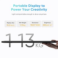 XP-PEN ταμπλέτα σχεδίασης με οθόνη & γραφίδα Artist 13.3 Pro V2, 10.95, μαύρο MD130FH-AD41