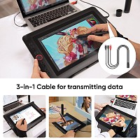 XP-PEN HDMI σε USB-C & 2x USB SPE40 για ταμπλέτα σχεδίασης, 1.5m, μαύρο SPE40